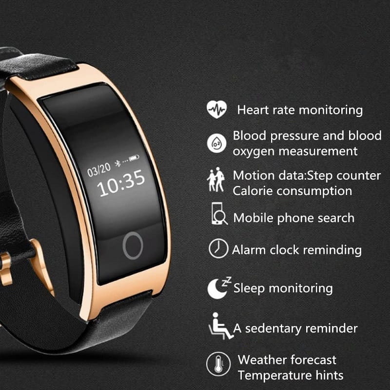 Blood Pressure and Heart Rate Monitor Smartwatch