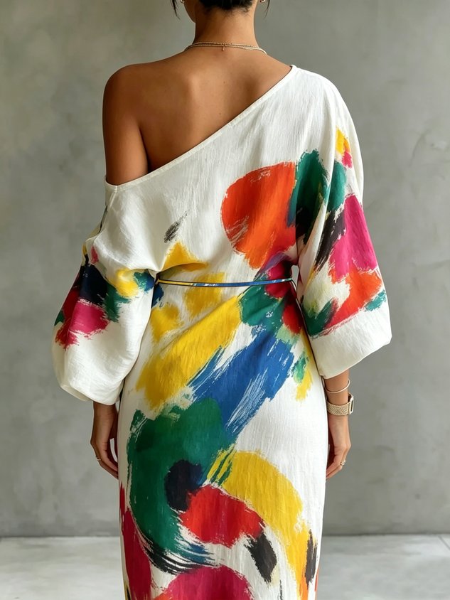 Elegant One-Shoulder Maxi Dress