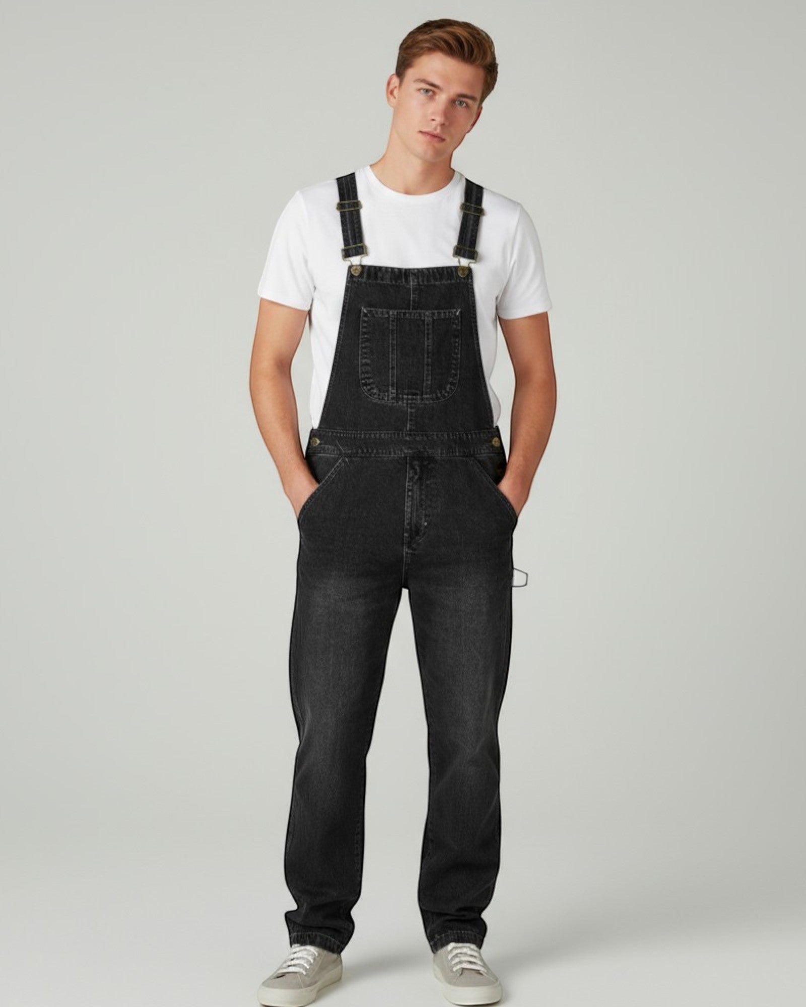 Salopette in denim da uomo classica fit