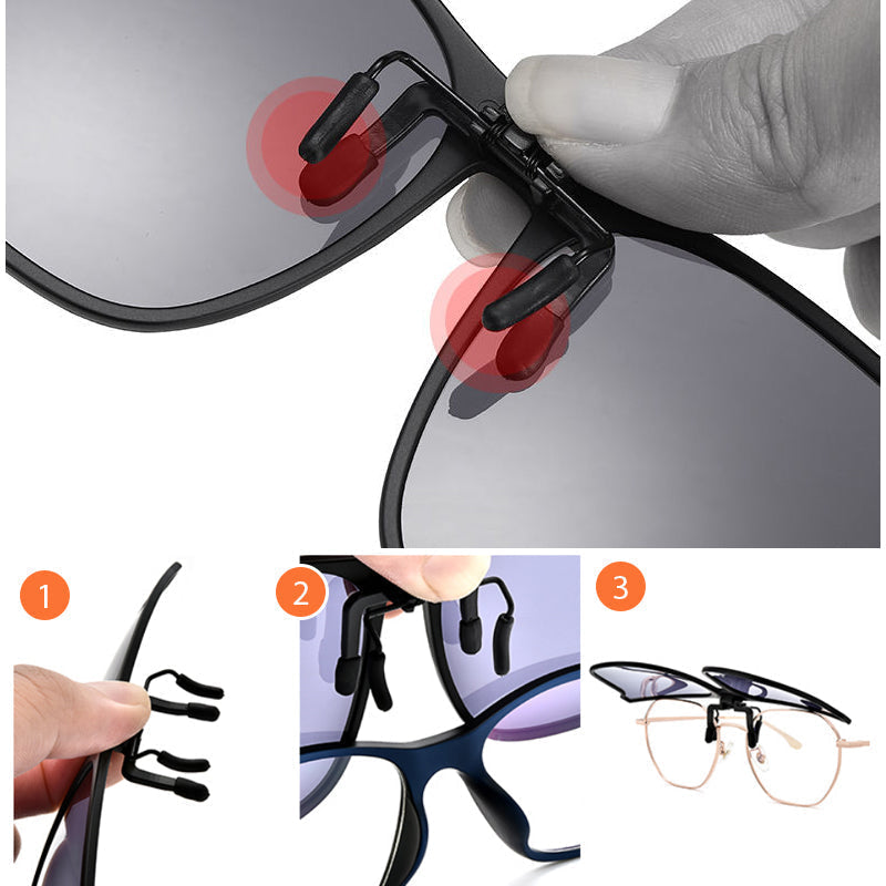 New Polarized Clip-On Sunglasses