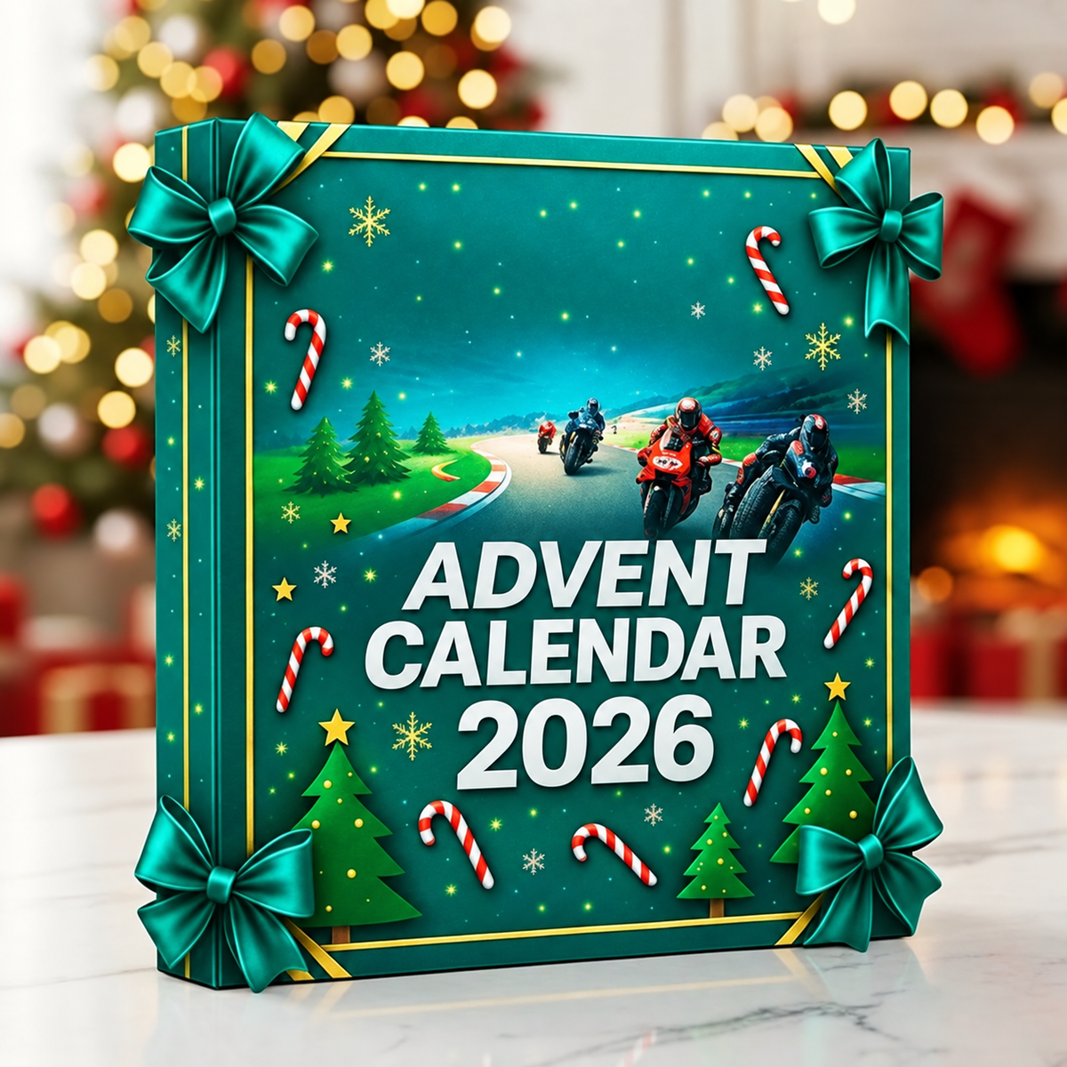 2026 MotoGP Advent Calendar for Racing Fans - Includes 24 Collectible Mini Motorcycles, Helmets, and Team Accessories for