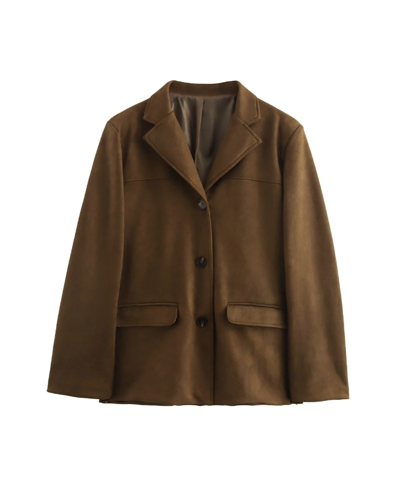 Women's Brown Suede Jacket | Classic, Soft & Stylish Outerwear
