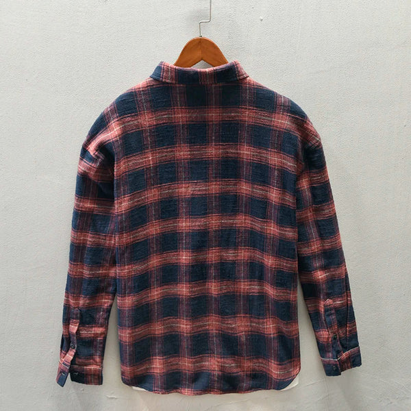 Millstone Plaid Shirt for Men – Long Sleeve Casual Checked Shirt