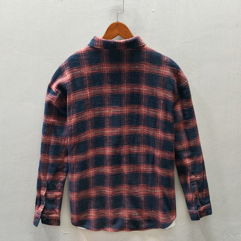 Millstone Plaid Shirt for Men – Long Sleeve Casual Checked Shirt