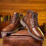 Men’s Leather Zipper Boots | Sleek & Comfortable Fit | Everyday & Smart Wear