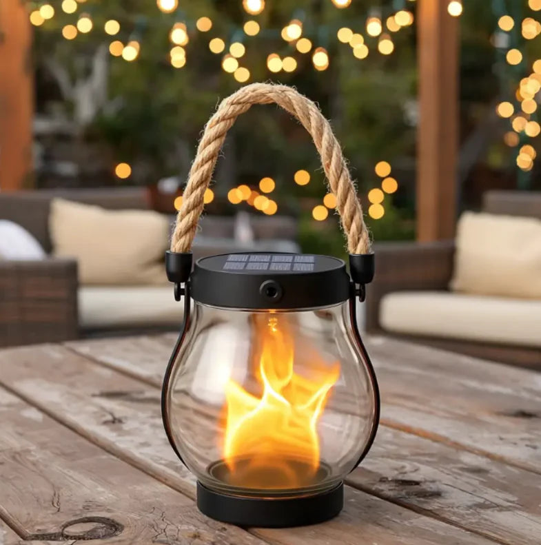 Solární lucerna Solar Flame s realistickým efektem plamene
