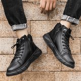Men's High-Top Leather Trainers | Urban & Versatile