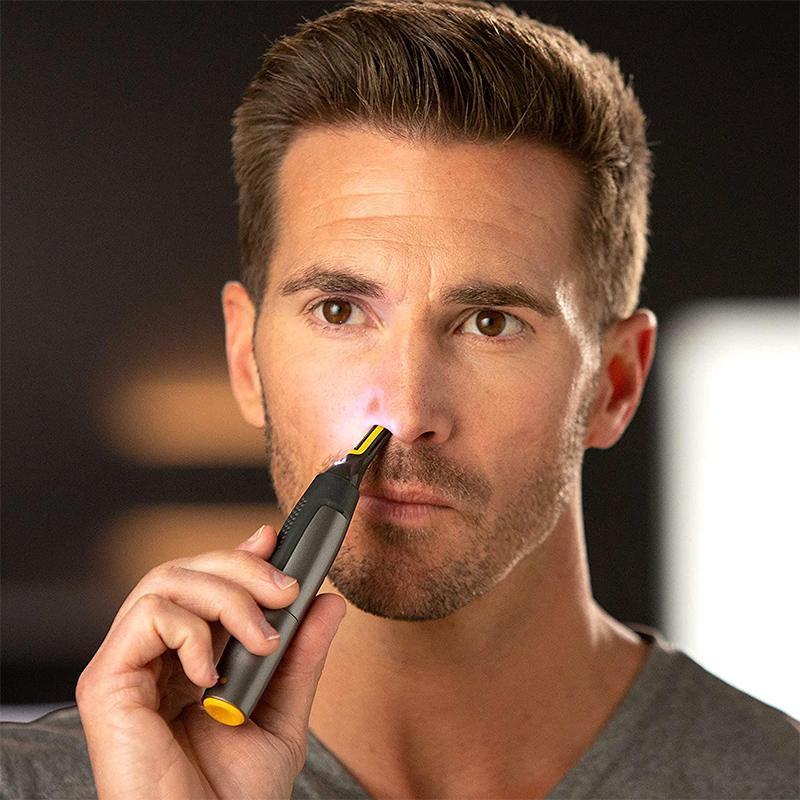 Ultra-Thin Precision Trimmer | Micro-Oscillation Blades | Titanium-Stainless Steel Technology | Integrated LED Lighting | Ergonomic Design
