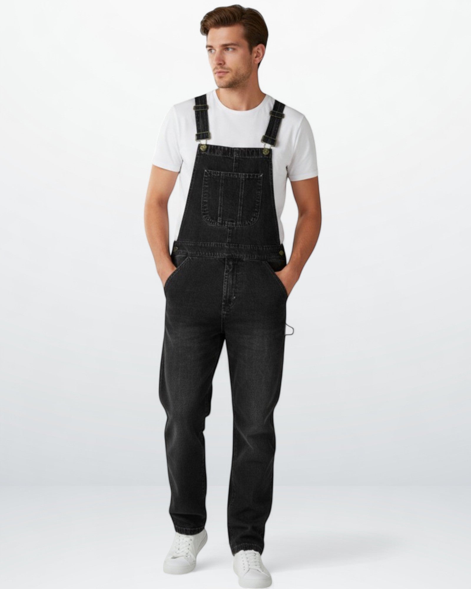 Salopette in denim da uomo classica fit