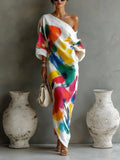 Elegant One-Shoulder Maxi Dress