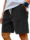 Pantaloncini da uomo in velluto a coste con vita regolabile e vestibilità comoda