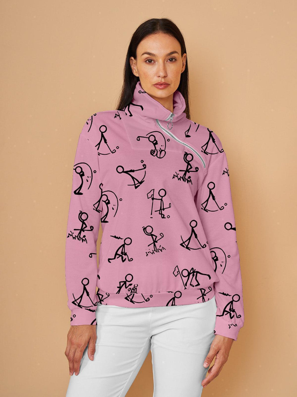 Women’s Stretch Golf Sweatshirt with Quarter Zip