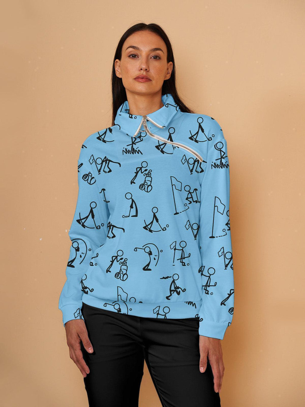Women’s Stretch Golf Sweatshirt with Quarter Zip