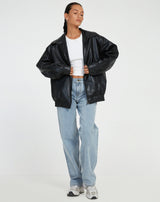 Women’s Loose Leather Jacket | Relaxed & Comfortable Fit | Everyday & Versatile Wear