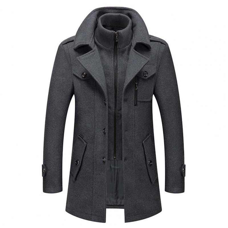 Men’s Two-Piece Wool Blend Winter Coat