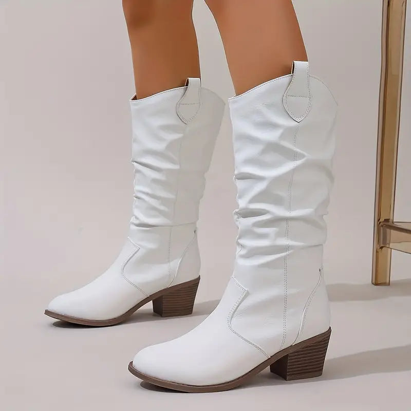 Women's Chunky Leather Boots | Stylish, Comfortable & Versatile