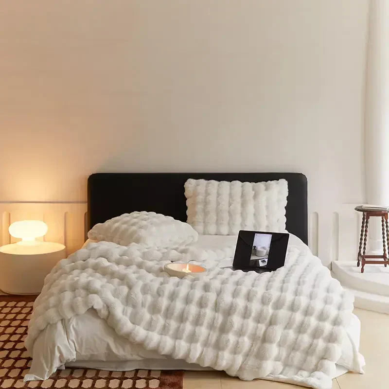 SnuggleSoft Fluffy Blanket | Reversible | Year-Round Warmth | Fleece