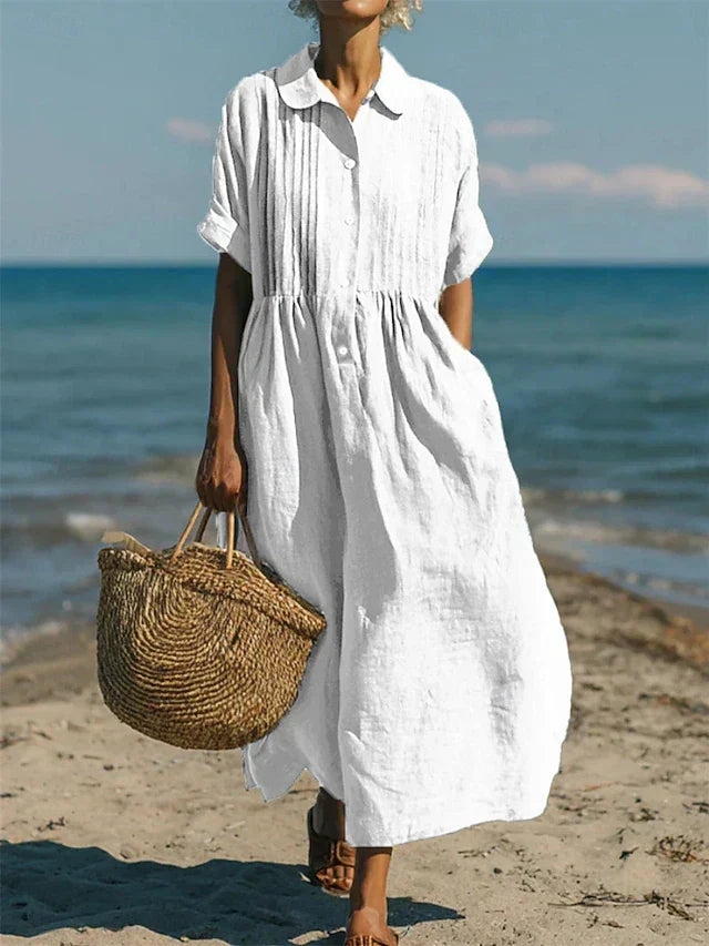 Elegante abito di lino da donna