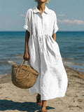 Elegante abito di lino da donna