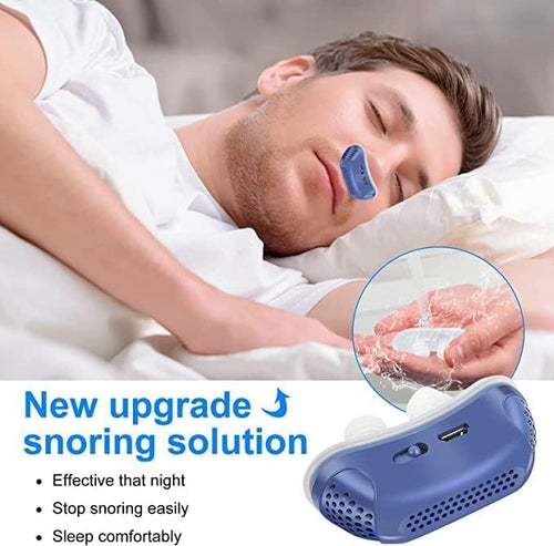 Anti-Schnarch Nasengerät mit Luftstrom | Kompakte Atemhilfe ohne Maske | USB-aufladbar | MicroBreath