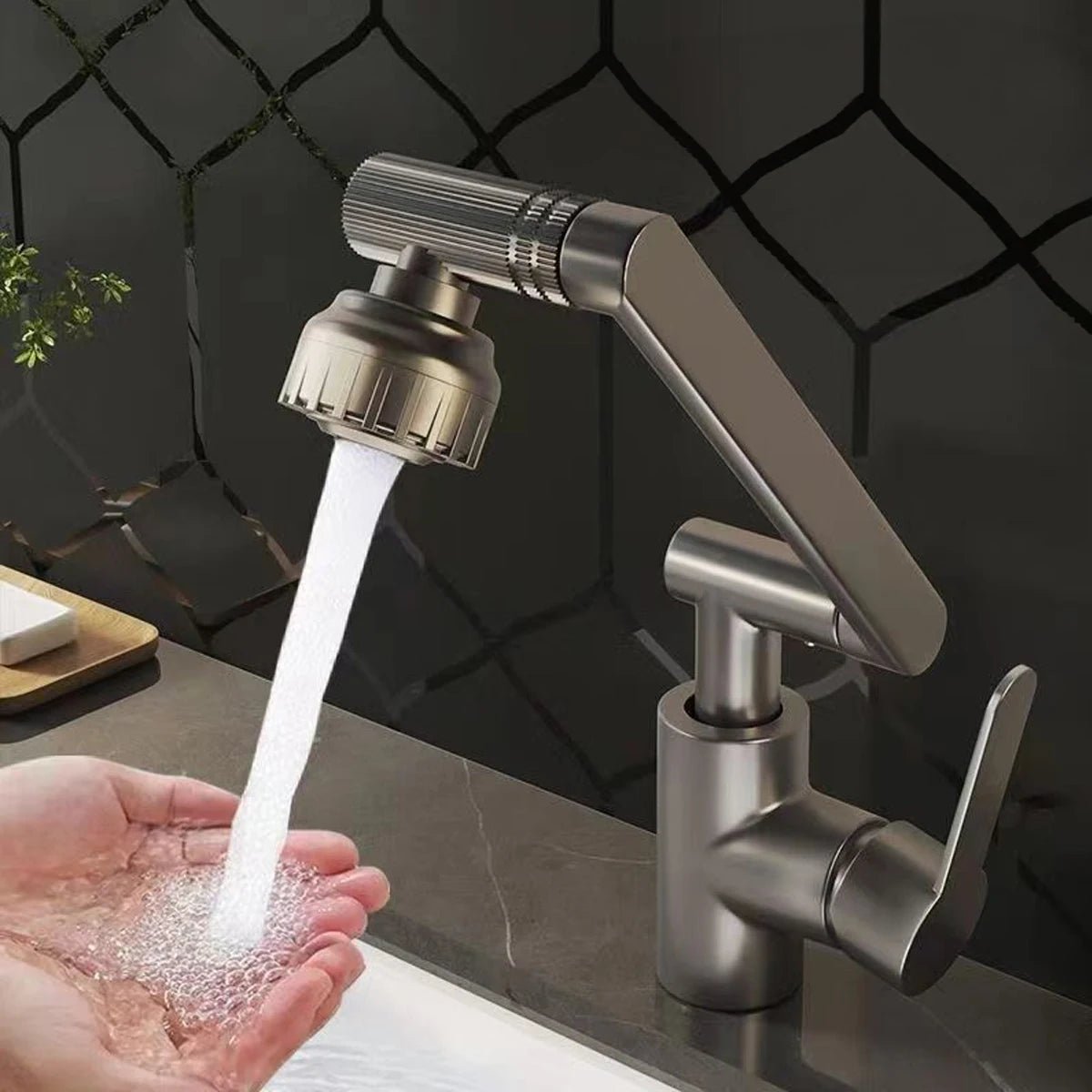Kitchen Faucet with Flexible Arm  360 Swivel Multi-Mode Spray - Product detail 4