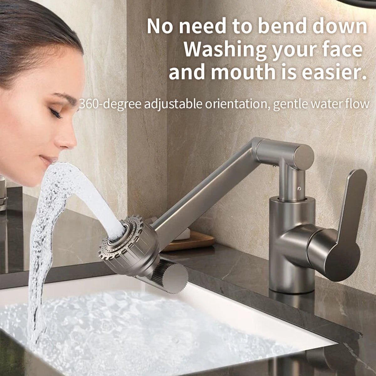 Kitchen Faucet with Flexible Arm  360 Swivel Multi-Mode Spray - Product detail 6