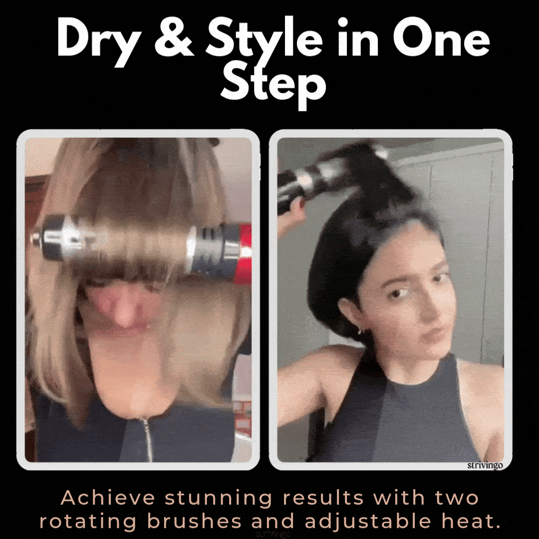 Rotating Hair Dryer Styler  2-in-1 Volumizing Brush System - Detailed view