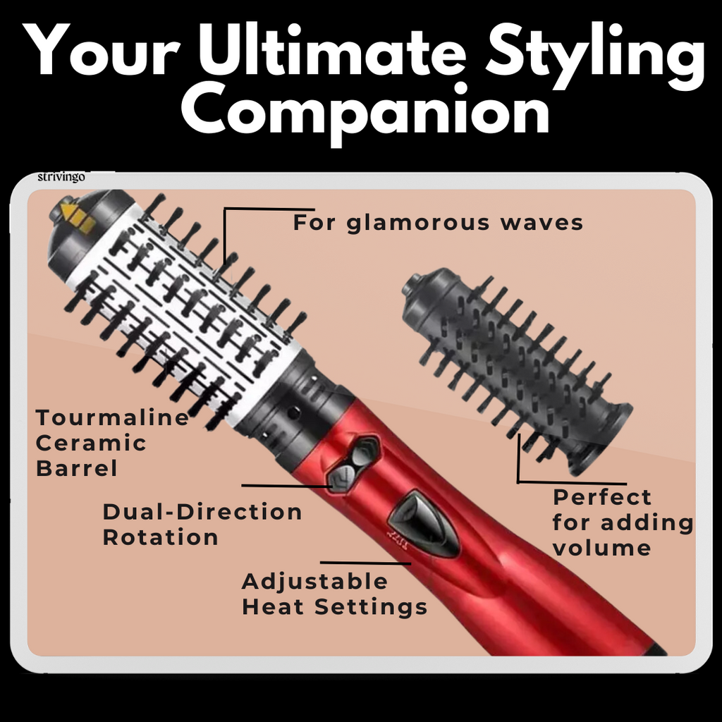 Rotating Hair Dryer Styler  2-in-1 Volumizing Brush System - Product detail 6