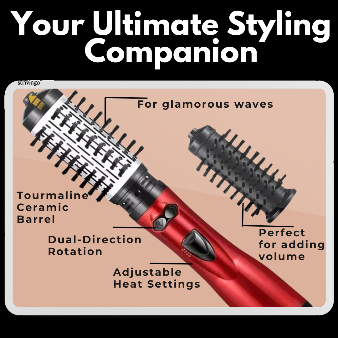Rotating Hair Dryer Styler  2-in-1 Volumizing Brush System - Product detail 6