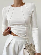 Women's Modern Fitted Top – Soft Fabric & Sophisticated Design