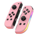 MEELANO Bluetooth Joystick Til Nintendo Switch Unikke Farver Trådløst LED-håndtag Lyserød