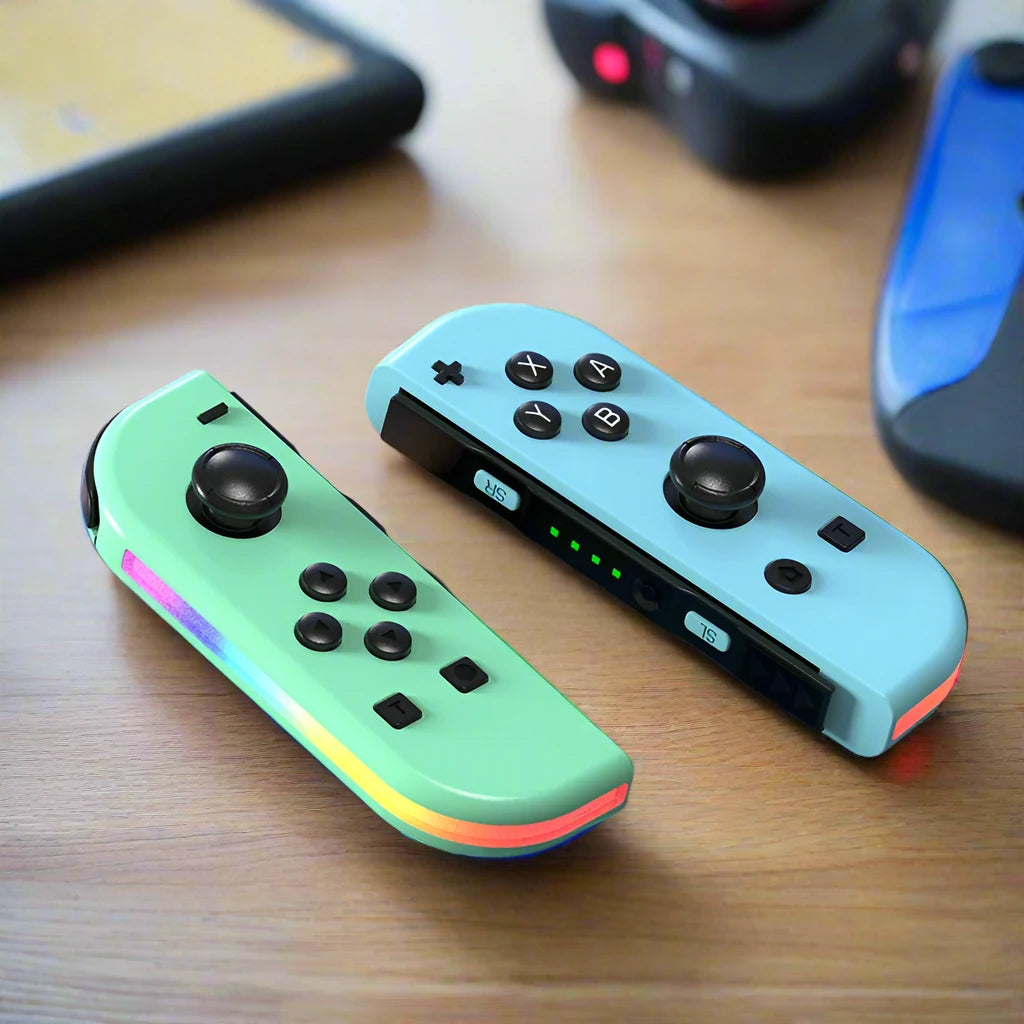 MEELANO Bluetooth Joystick Til Nintendo Switch Unikke Farver Trådløst LED-håndtag