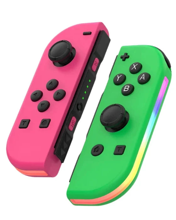 MEELANO Bluetooth Joystick Til Nintendo Switch Unikke Farver Trådløst LED-håndtag Grøn Rød