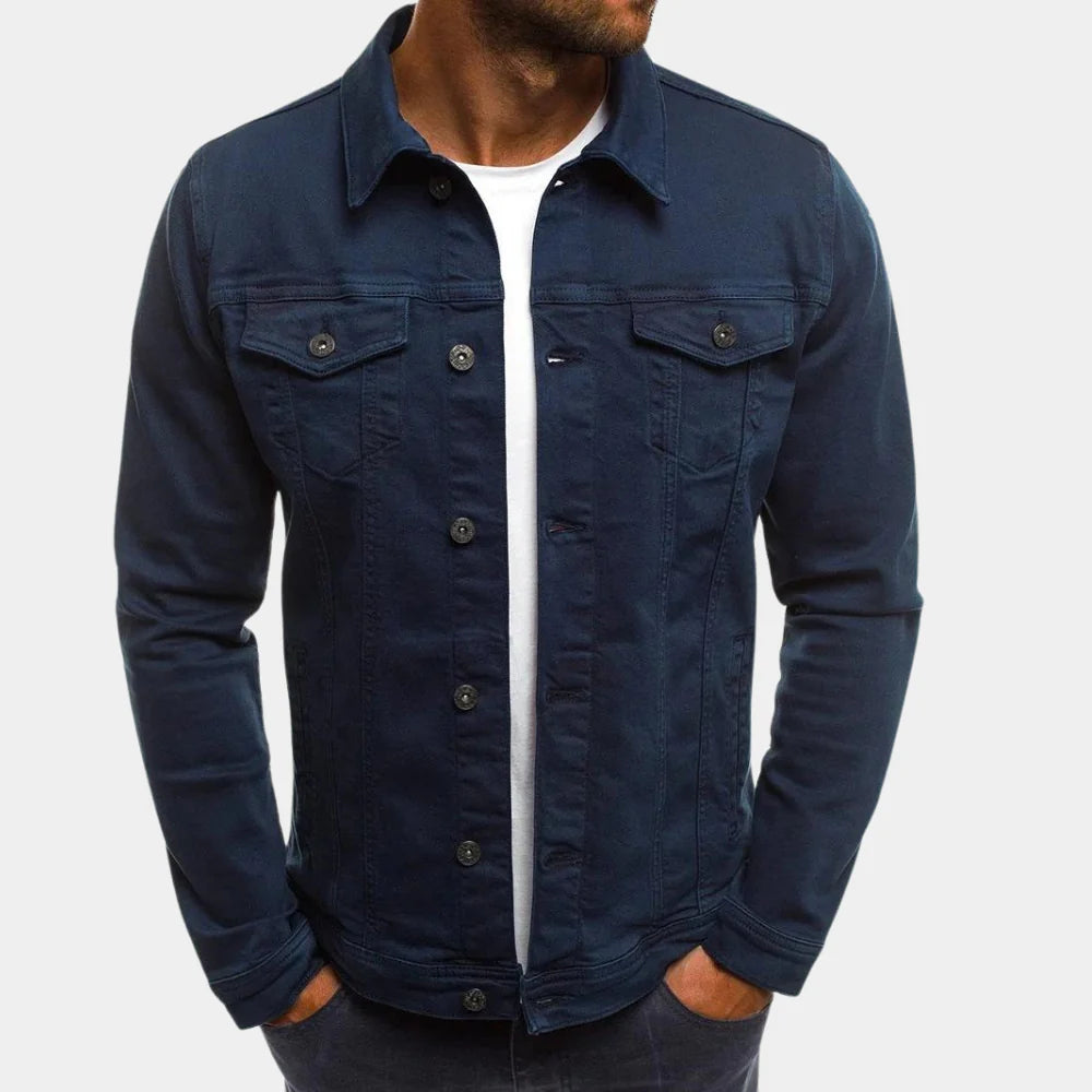 Giacca di Jeans Casual da Uomo - Stile Senza Tempo e Comfort Quotidiano