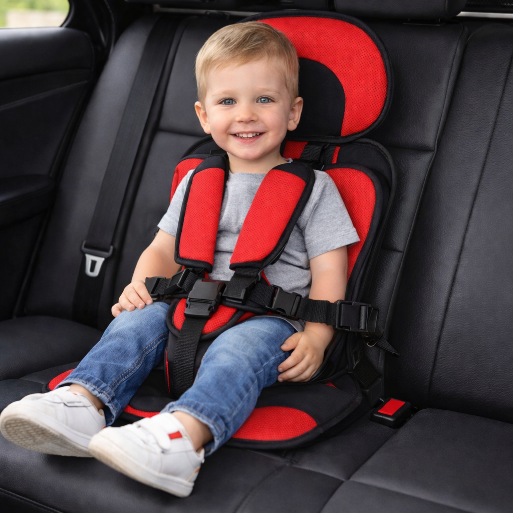 Portable Child Booster Car Seat with Travel Harness