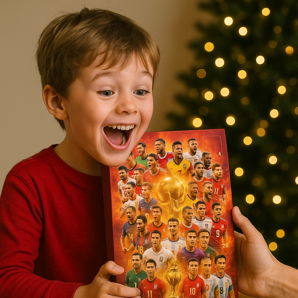 2026 Football Advent Calendar with 24 Collectible Soccer Figurines | Daily Holiday Countdown Gift for Kids and Sports Fans