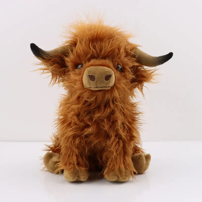 Highland Cow Plush Toy  Soft Stuffed Animal 25cm - Detailed view