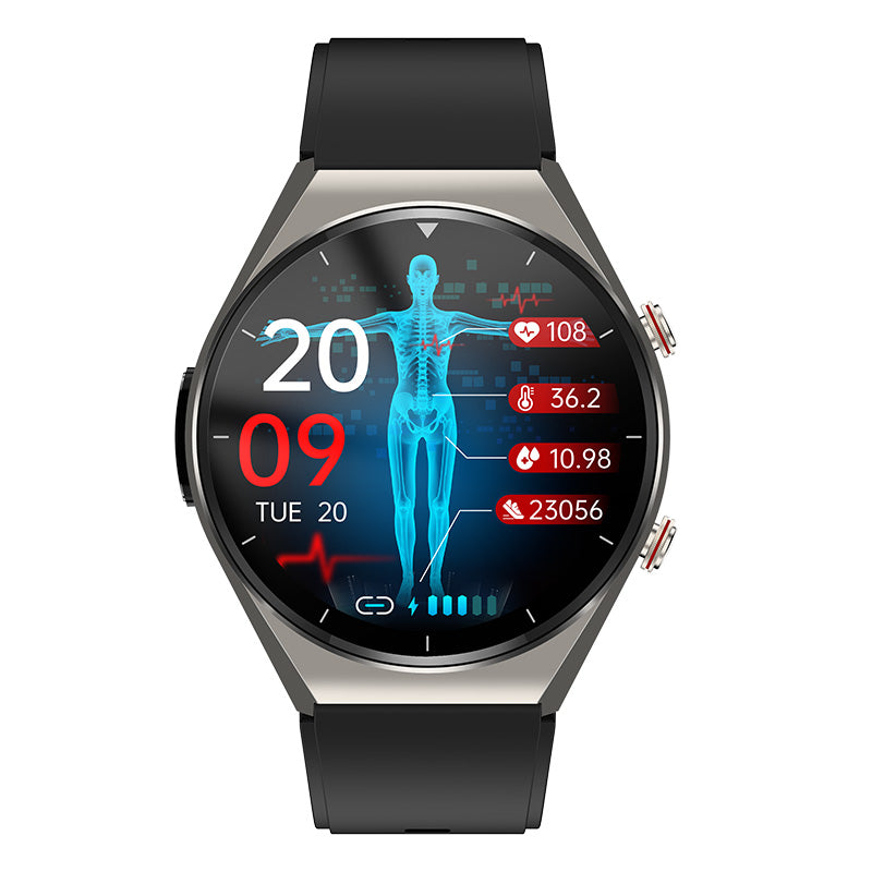 Health Smart Watch with Blood Sugar, Blood Pressure, ECG, HRV, and Heart Rate Monitoring