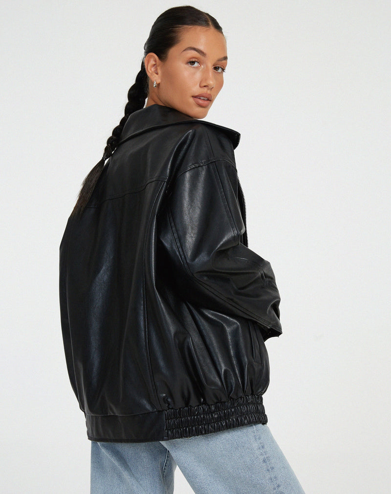Women’s Loose Leather Jacket | Relaxed & Comfortable Fit | Everyday & Versatile Wear