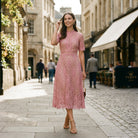 Elegant Lace Midi Dress for Wedding Guests and Formal Events
