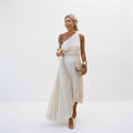 Elegant One-Shoulder Wedding Guest Dress for Summer