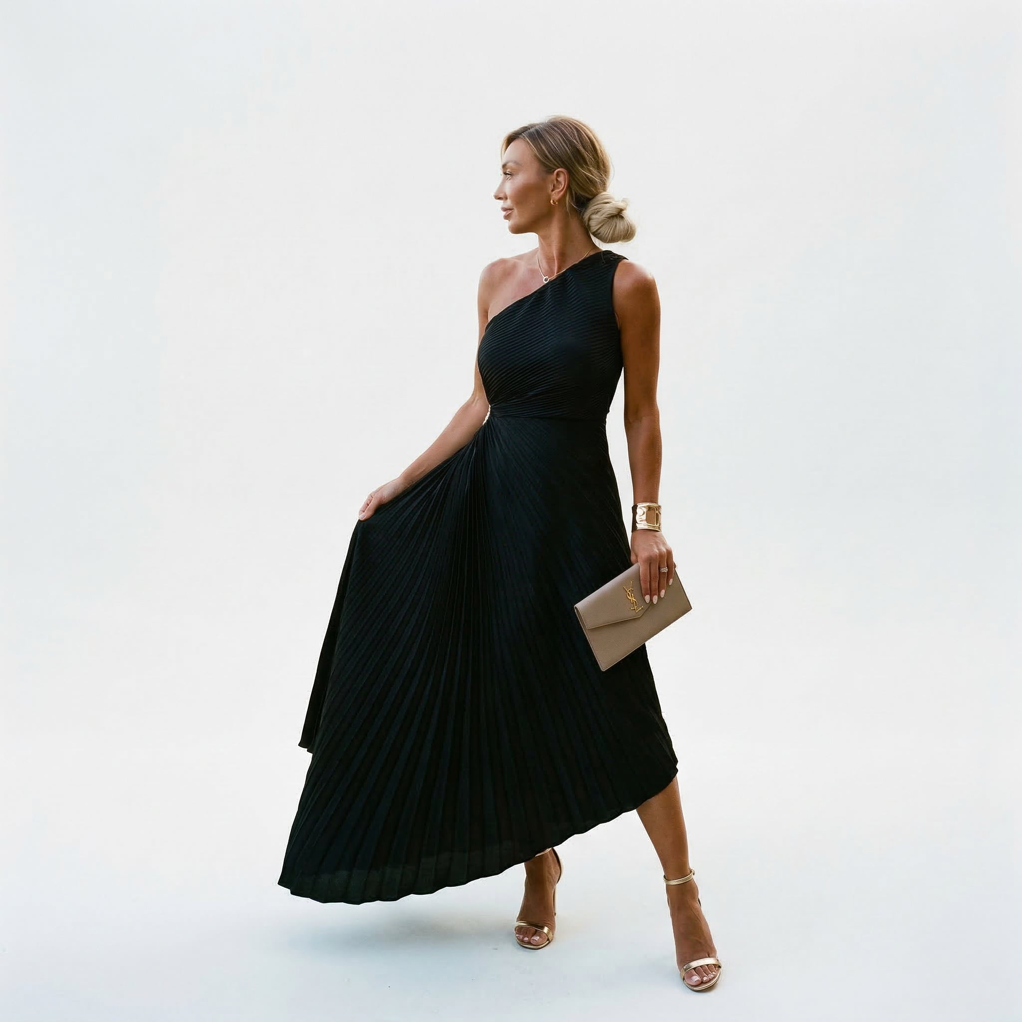 Elegant One-Shoulder Wedding Guest Dress for Summer