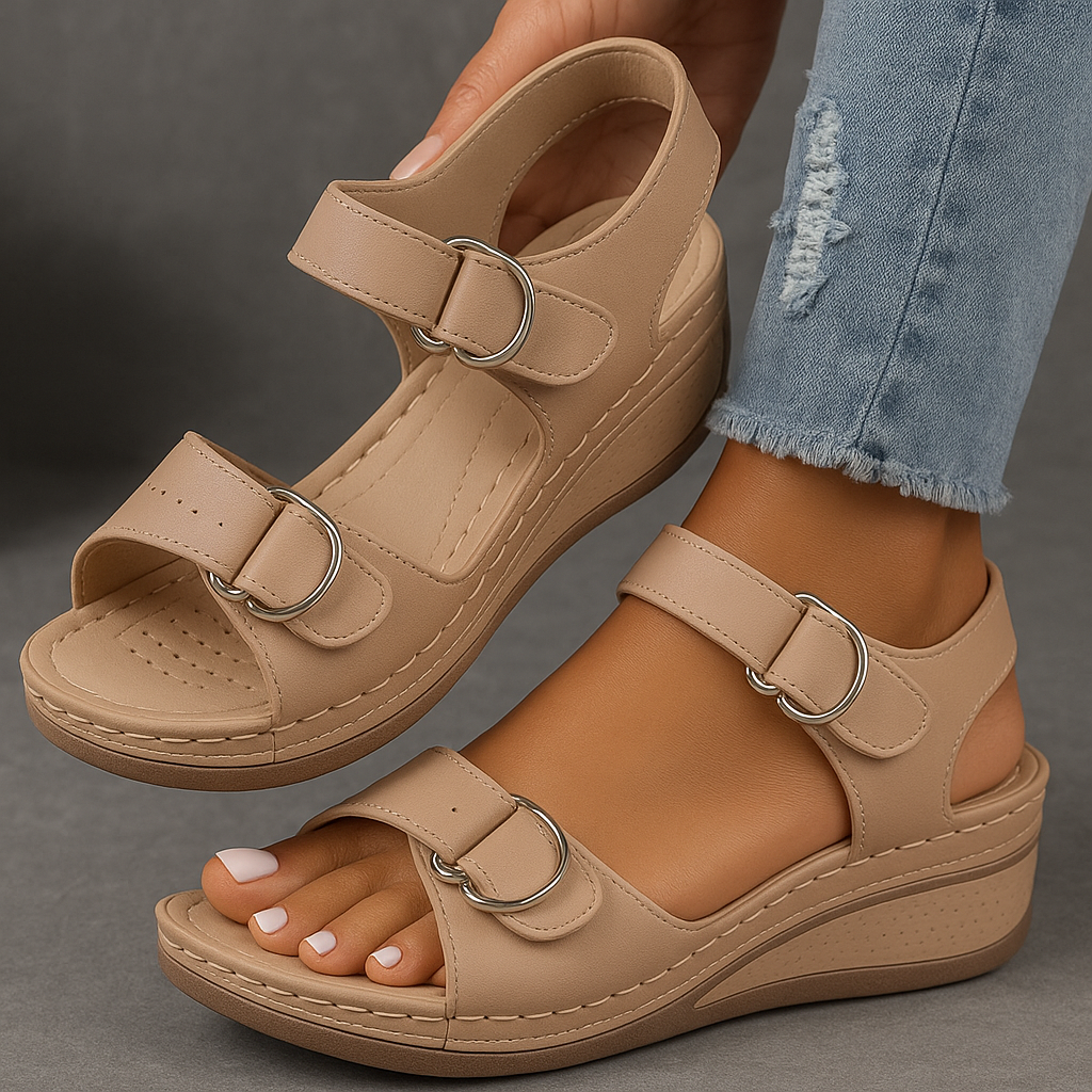 Elegant Orthopedic Sandals for Women with Wedge Heel | All-Day Comfort and Adjustable Fit 4