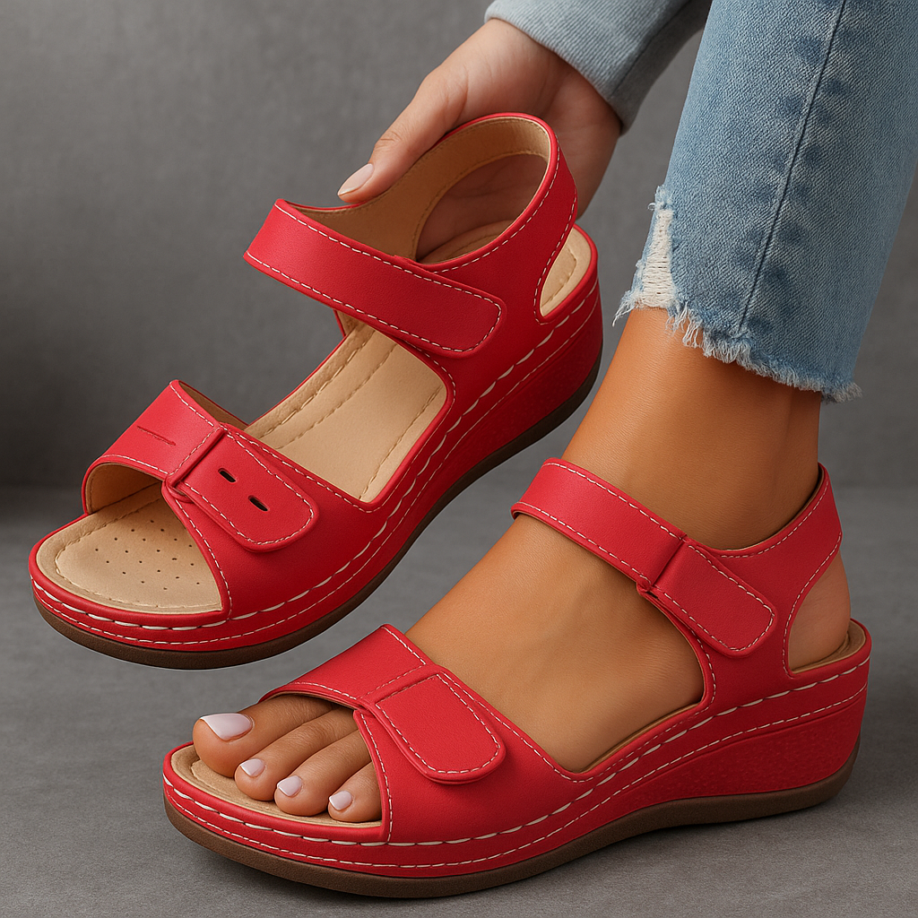 Elegant Orthopedic Sandals for Women with Wedge Heel | All-Day Comfort and Adjustable Fit 6