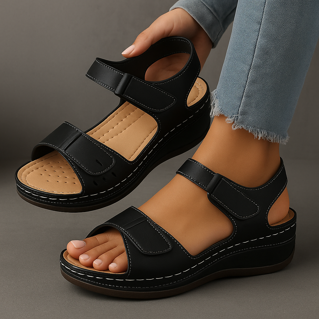 Elegant Orthopedic Sandals for Women with Wedge Heel | All-Day Comfort and Adjustable Fit 9