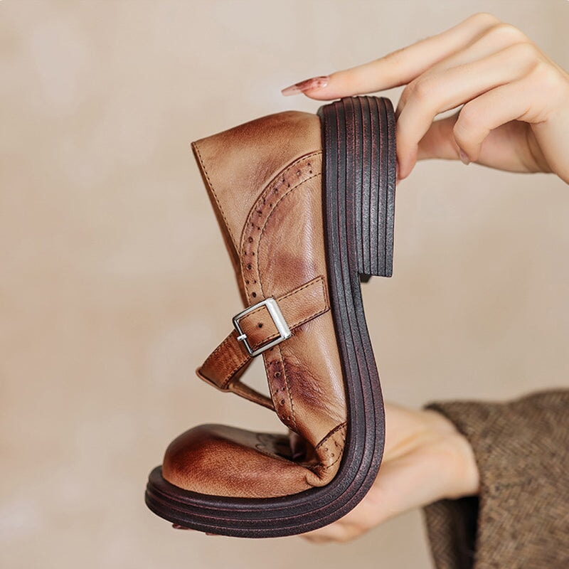 Elegant Vegan Leather Mary Jane Sandal with Cushioned Insole | Timeless Style for All-Day Comfort 3