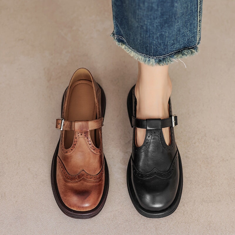 Elegant Vegan Leather Mary Jane Sandal with Cushioned Insole | Timeless Style for All-Day Comfort 5