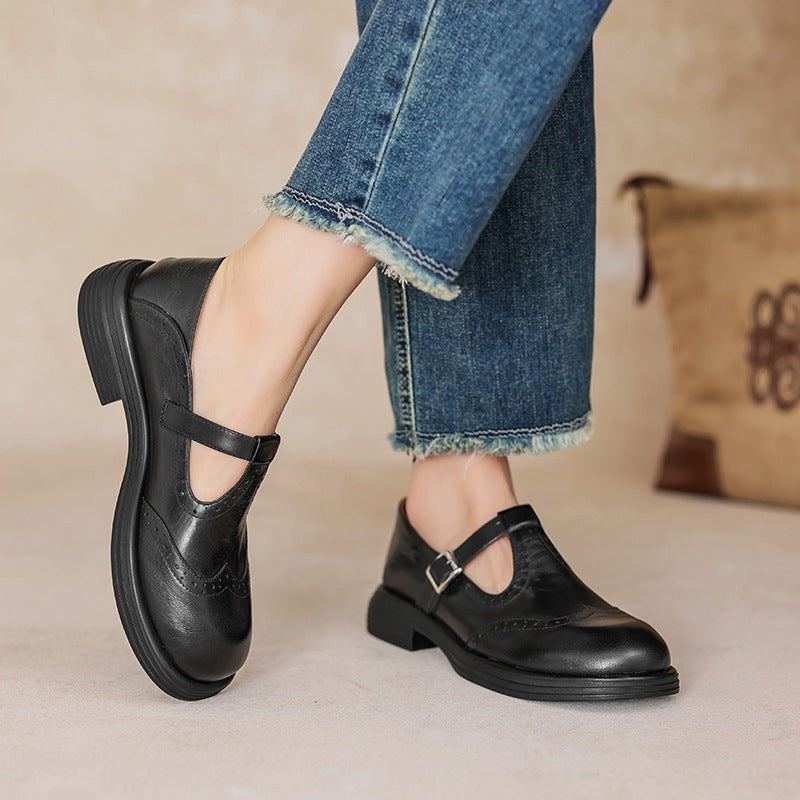 Elegant Vegan Leather Mary Jane Sandal with Cushioned Insole | Timeless Style for All-Day Comfort 6