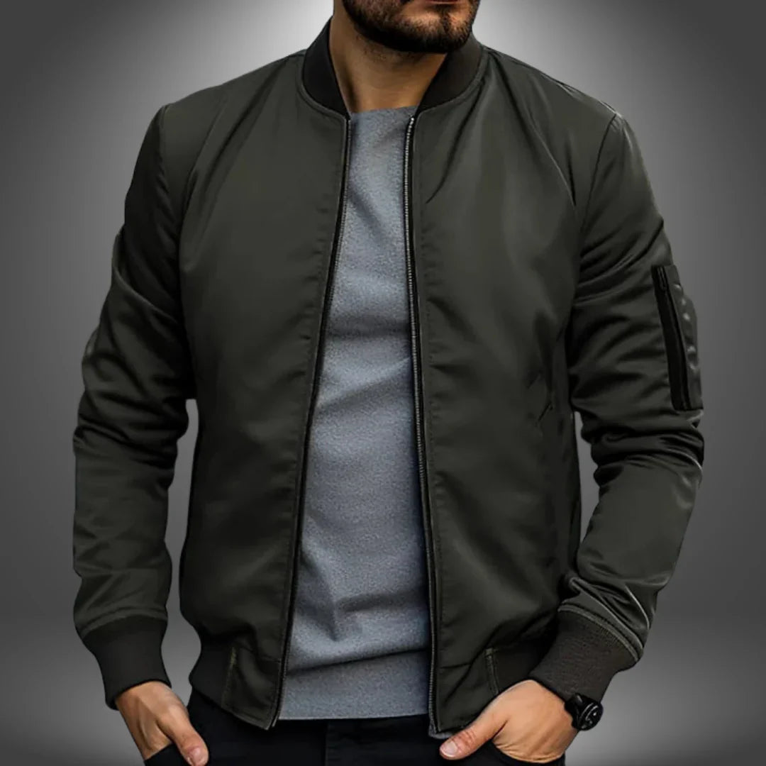 Modern Mens Bomber Jacket  Slim Fit Windbreaker Design - Product detail 4