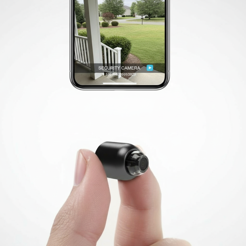Ultra-Small WiFi IP Camera | 1080p Full HD | 120° Wide-Angle Lens | Infrared Night Vision & Motion Sensor | 2-Way Audio | Worldwide Remote Access
